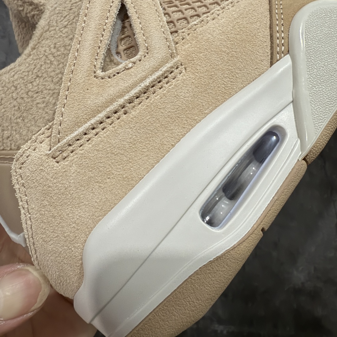 图片[3]-【纯原F版】Air Jordan 4 Retro AJ4 乔丹4代沙漠黄 毛绒卡其  原楦原纸板同源开发 完美呈现乔4的版型 内侧正确双色网格 还原细节 正确气垫颜色 正确网格工艺 正确拉帮工艺 全鞋原装材料制作 原档案原模具打造 货号：HV0823-200 尺码：36-48.5-选品中心