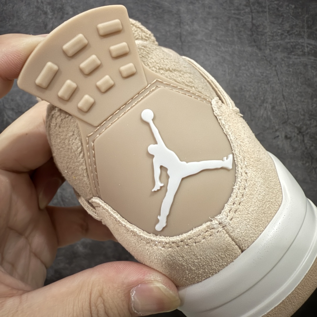 图片[2]-【纯原F版】Air Jordan 4 Retro AJ4 乔丹4代沙漠黄 毛绒卡其  原楦原纸板同源开发 完美呈现乔4的版型 内侧正确双色网格 还原细节 正确气垫颜色 正确网格工艺 正确拉帮工艺 全鞋原装材料制作 原档案原模具打造 货号：HV0823-200 尺码：36-48.5-选品中心