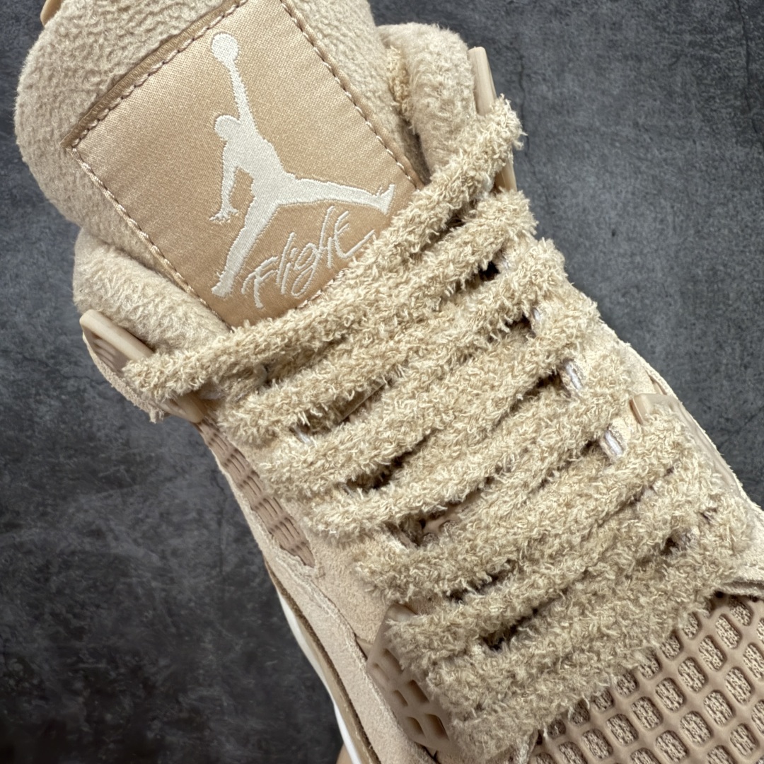 图片[6]-【纯原F版】Air Jordan 4 Retro AJ4 乔丹4代沙漠黄 毛绒卡其  原楦原纸板同源开发 完美呈现乔4的版型 内侧正确双色网格 还原细节 正确气垫颜色 正确网格工艺 正确拉帮工艺 全鞋原装材料制作 原档案原模具打造 货号：HV0823-200 尺码：36-48.5-选品中心
