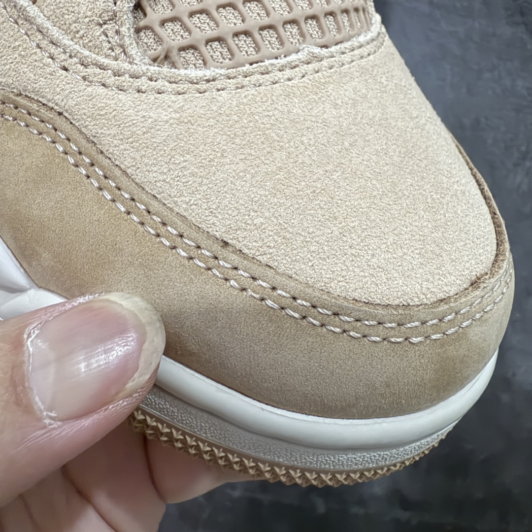 图片[5]-【纯原F版】Air Jordan 4 Retro AJ4 乔丹4代沙漠黄 毛绒卡其  原楦原纸板同源开发 完美呈现乔4的版型 内侧正确双色网格 还原细节 正确气垫颜色 正确网格工艺 正确拉帮工艺 全鞋原装材料制作 原档案原模具打造 货号：HV0823-200 尺码：36-48.5-选品中心