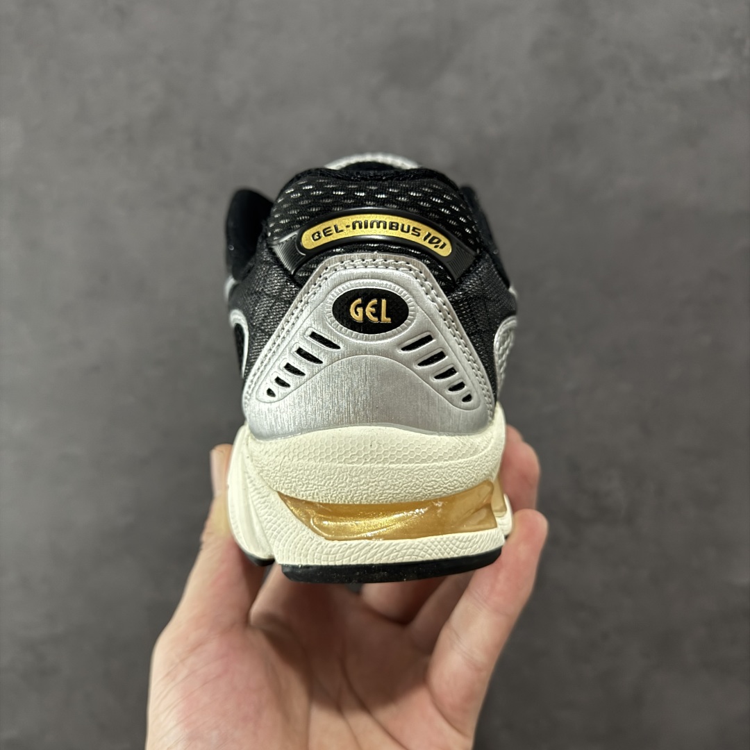 图片[4]-【K8】亚瑟士/ASICS Gel-Nimbus 10.1 雨云10.1代系列轻量缓震休闲运动跑步鞋 黑黄银 货号：1203A673-100 #采用环保太空合成革配合透气网眼布鞋面材质 #中底3D可视GEL缓震胶效果 #升级EVA全新缓震中底部位科技组合耐磨橡胶外底片❗️ 尺码：36 37 37.5 38 39 39.5 40 40.5 41.5 42 42.5 43.5 44 45 编码：YBB270280-选品中心