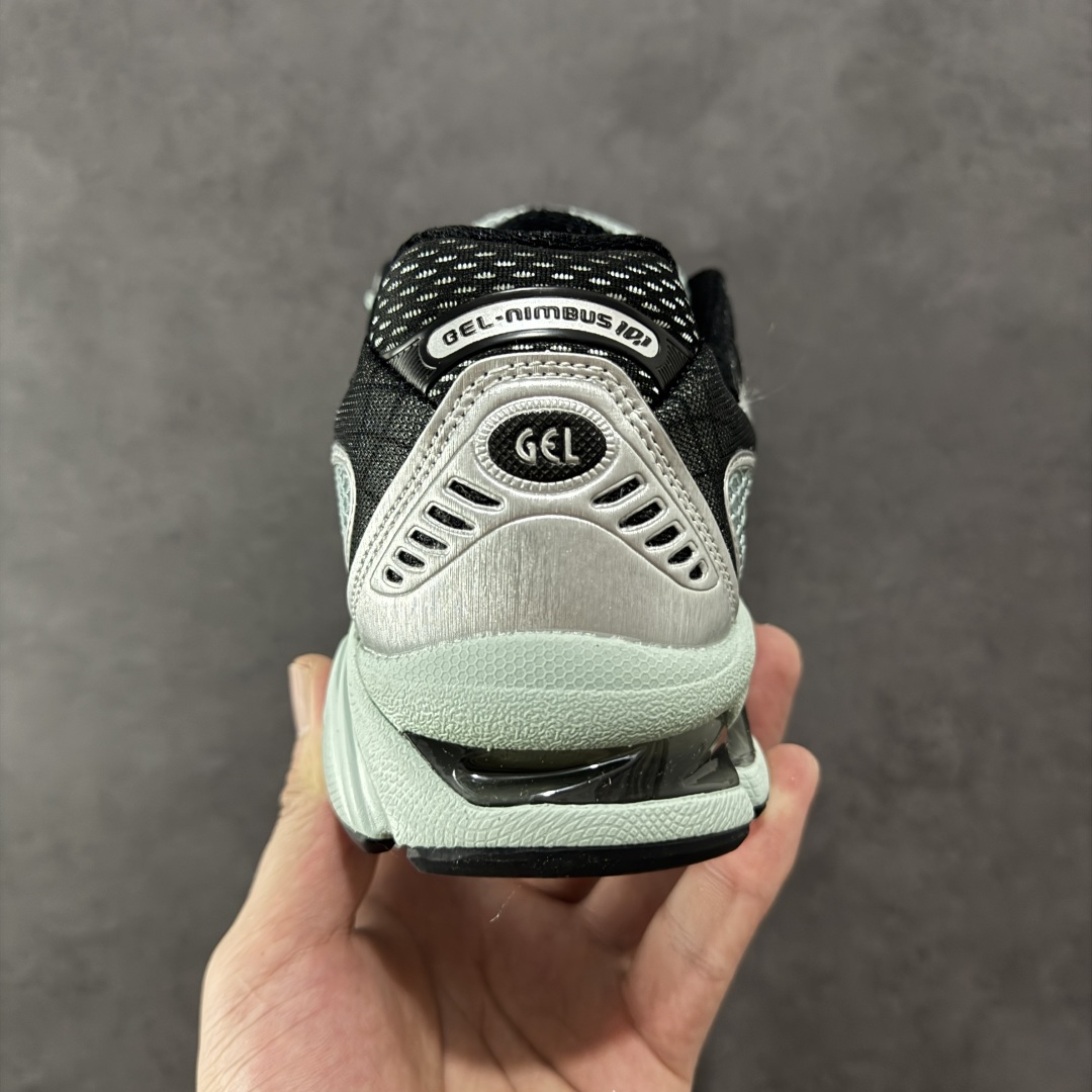 图片[4]-【K8】亚瑟士/ASICS Gel-Nimbus 10.1 雨云10.1代系列轻量缓震休闲运动跑步鞋 黑绿银 货号：1203A543-400 #采用环保太空合成革配合透气网眼布鞋面材质 #中底3D可视GEL缓震胶效果 #升级EVA全新缓震中底部位科技组合耐磨橡胶外底片❗️ 尺码：36 37 37.5 38 39 39.5 40 40.5 41.5 42 42.5 43.5 44 45 编码：YBB270280-选品中心
