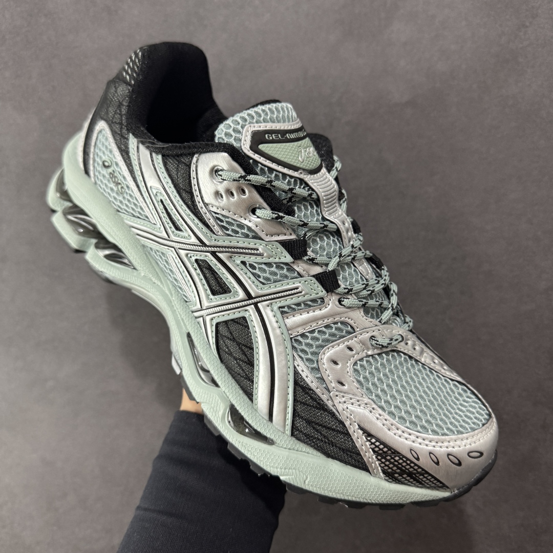 图片[3]-【K8】亚瑟士/ASICS Gel-Nimbus 10.1 雨云10.1代系列轻量缓震休闲运动跑步鞋 黑绿银 货号：1203A543-400 #采用环保太空合成革配合透气网眼布鞋面材质 #中底3D可视GEL缓震胶效果 #升级EVA全新缓震中底部位科技组合耐磨橡胶外底片❗️ 尺码：36 37 37.5 38 39 39.5 40 40.5 41.5 42 42.5 43.5 44 45 编码：YBB270280-选品中心