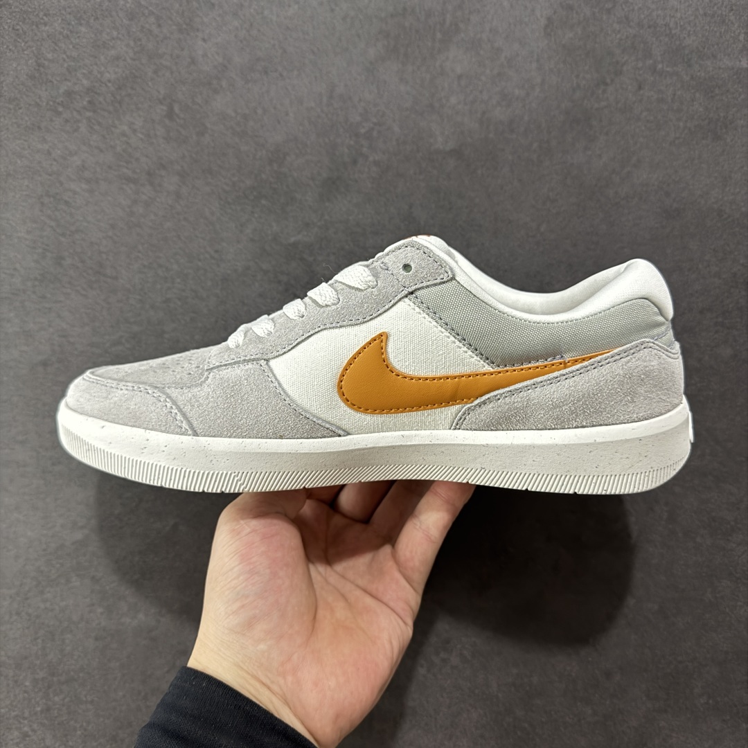纯原版Nike SB Force 58 灰橘色 传统篮球风格 Nike SB Force 58 男/女滑板鞋 DV5477-007