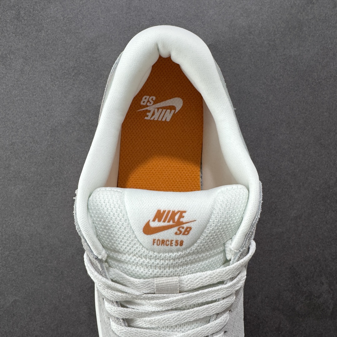 纯原版Nike SB Force 58 灰橘色 传统篮球风格 Nike SB Force 58 男/女滑板鞋 DV5477-007