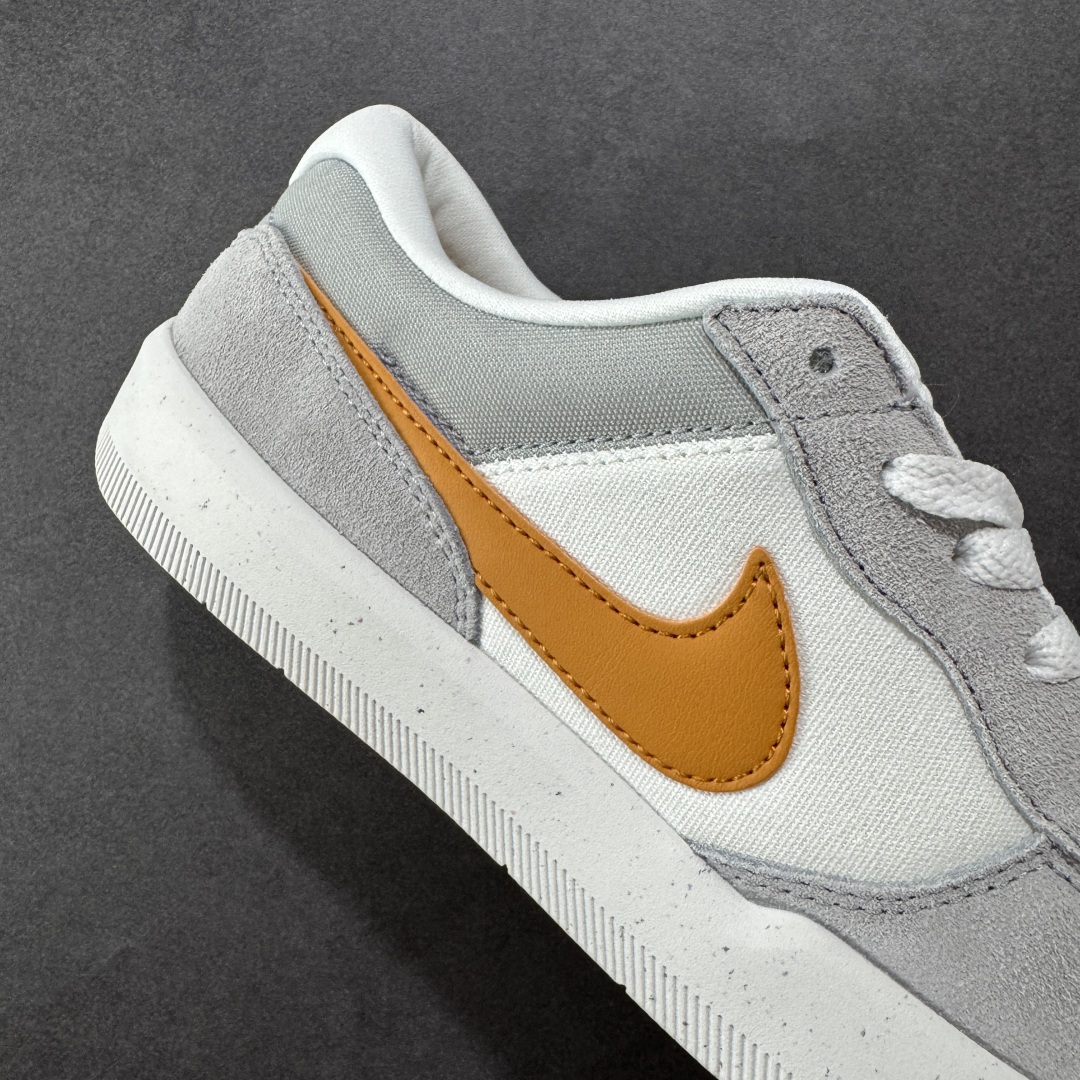 纯原版Nike SB Force 58 灰橘色 传统篮球风格 Nike SB Force 58 男/女滑板鞋 DV5477-007