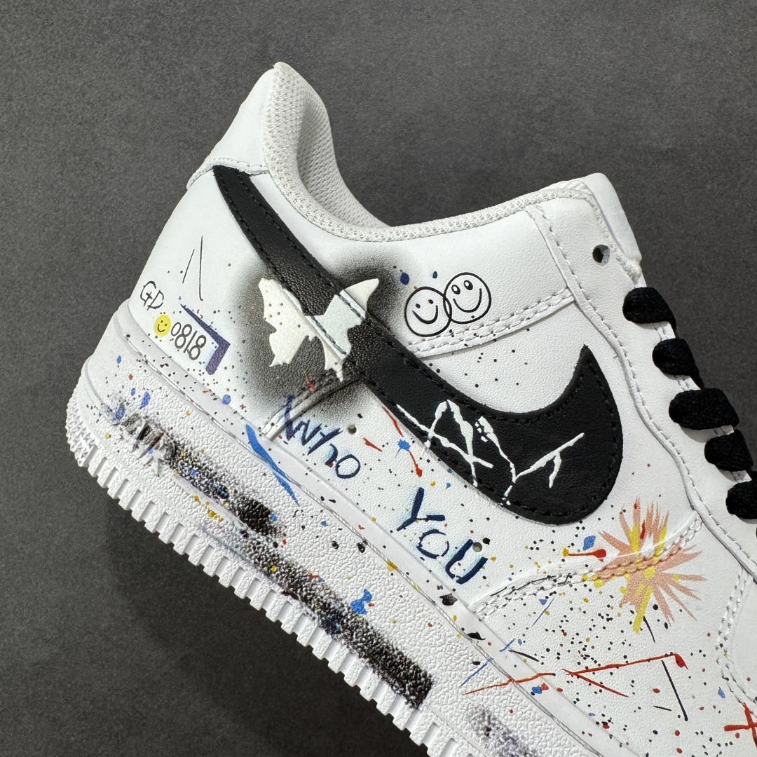 图片[6]-【定制版】Nike Air Force 1\’07 Low 蝴蝶涂鸦 空军一号低帮休闲板鞋  #定制皮料 原厂3D打印 定制鞋盒 原楦原纸板 纯正空军版型 内置全掌气垫 货号：ZH0316-088 C2G4  尺码：36 36.5 37.5 38 38.5 39 40 40.5 41 42 42.5 43 44 44.5 45 编码：HXSA310320-选品中心
