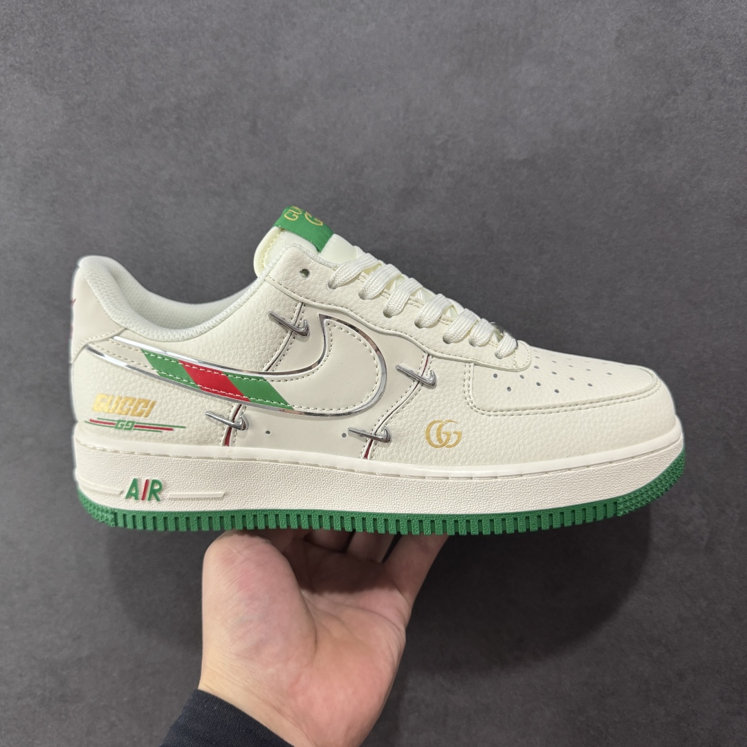 【定制版】Nike Air Force 1\'07 Low 古驰联名 彩绿四勾 空军一号低帮休闲板鞋  #原楦头原纸板 原装鞋盒 定制五金配件 内置全掌气垫 原厂鞋底 货号:XS2869-002 C2G4  尺码:36 36.5 37.5 38 38.5 39 40 40.5 41 42 42.5 43 44 44.5 45 编码:HXSA310320-选品中心