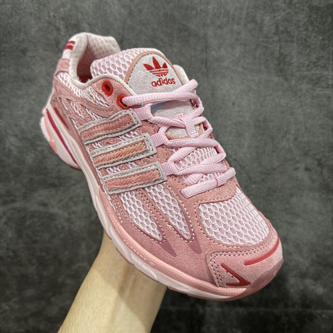 图片[3]-【HZ版本】Unheardof x Adidas Originals Adistar Cushion \”Captain Piggy\” JS2974 阿迪复古舒适防滑减震生活休闲鞋   原楦纸板数据开发 铸造原味鞋型。鞋身采用缎面、网眼、马毛和绒面革等丰富材质，耐磨防撕裂面料和TPU后跟结构，皮革鞋面缀有交叉失眠，搭配织物内里，舒适妥帖。双密度大底设计，更具稳定性。大厂出品，细节无敌，诠释最高工艺。 货号：JS2974 尺码：35 36 36.5 37 38 38.5 39 40 40.5 41 42 42.5 43 44 44.5 45-选品中心