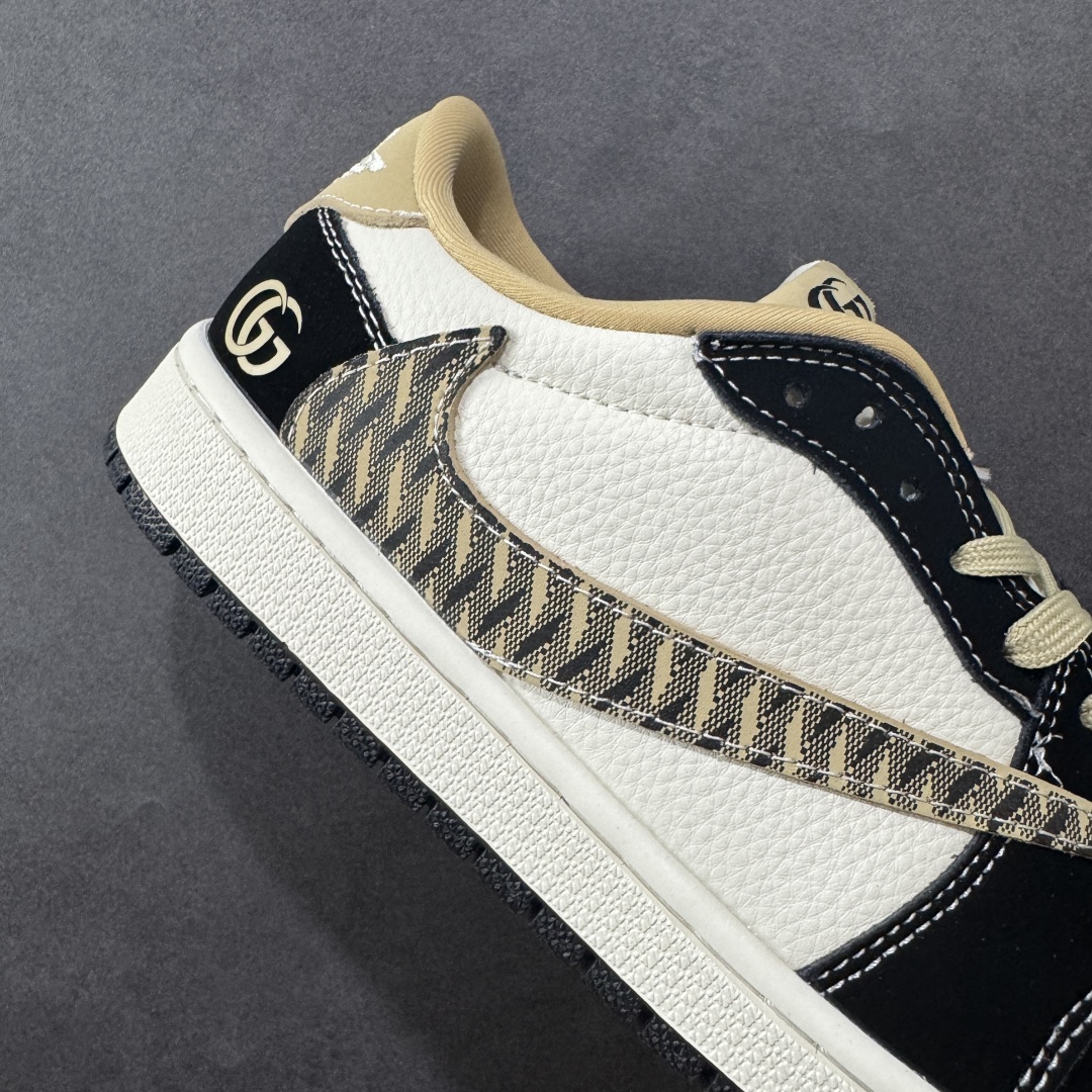 图片[6]-【定制版】Air Jordan 1 Low OG AJ1 乔1反转倒勾 X GUCCI联名款休闲运动篮球鞋 完美品质出货 鞋面切割工整 冲孔整齐干净 中底拉帮线 整体清洁度非常好 货号：XB1979-014 尺码：36 36.5 37.5 38 38.5 39 40 40.5 41 42 42.5 43 44 44.5 45 编码：CCB310320-选品中心