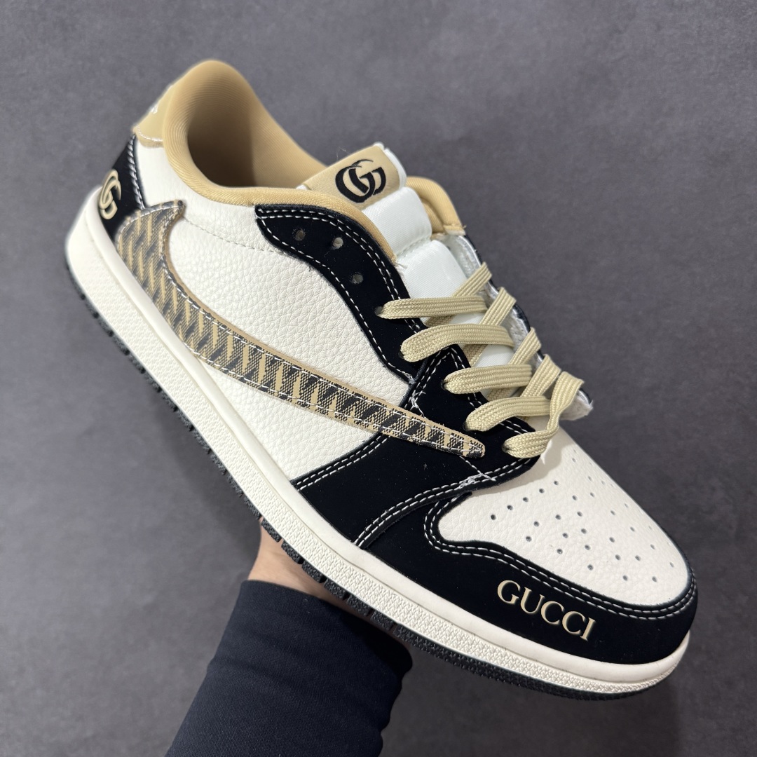 图片[3]-【定制版】Air Jordan 1 Low OG AJ1 乔1反转倒勾 X GUCCI联名款休闲运动篮球鞋 完美品质出货 鞋面切割工整 冲孔整齐干净 中底拉帮线 整体清洁度非常好 货号：XB1979-014 尺码：36 36.5 37.5 38 38.5 39 40 40.5 41 42 42.5 43 44 44.5 45 编码：CCB310320-选品中心