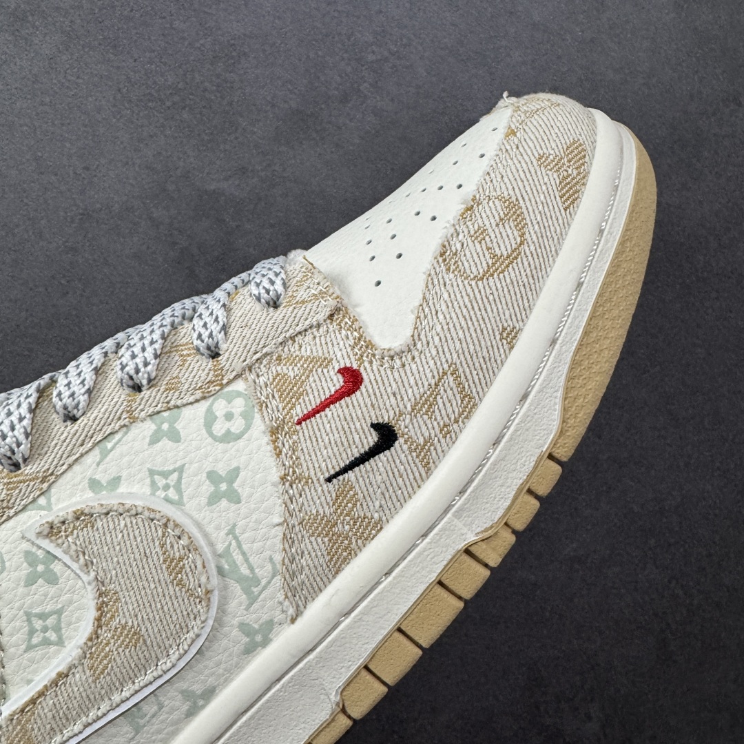 图片[5]-【定制版】Nike SB Dunk Low LV联名 卡其牛仔 周年高端定制 低帮休闲板鞋 YX5066-377 #定制鞋盒 大厂纯原品质出货 超高清洁度 皮料切割干净无任何毛边 细节完美 尺码：36 36.5 37.5 38 38.5 39 40 40.5 41 42 42.5 43 44 44.5 45 编码：HXSB330340-选品中心
