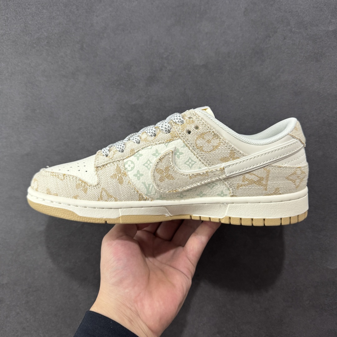 图片[2]-【定制版】Nike SB Dunk Low LV联名 卡其牛仔 周年高端定制 低帮休闲板鞋 YX5066-377 #定制鞋盒 大厂纯原品质出货 超高清洁度 皮料切割干净无任何毛边 细节完美 尺码：36 36.5 37.5 38 38.5 39 40 40.5 41 42 42.5 43 44 44.5 45 编码：HXSB330340-选品中心