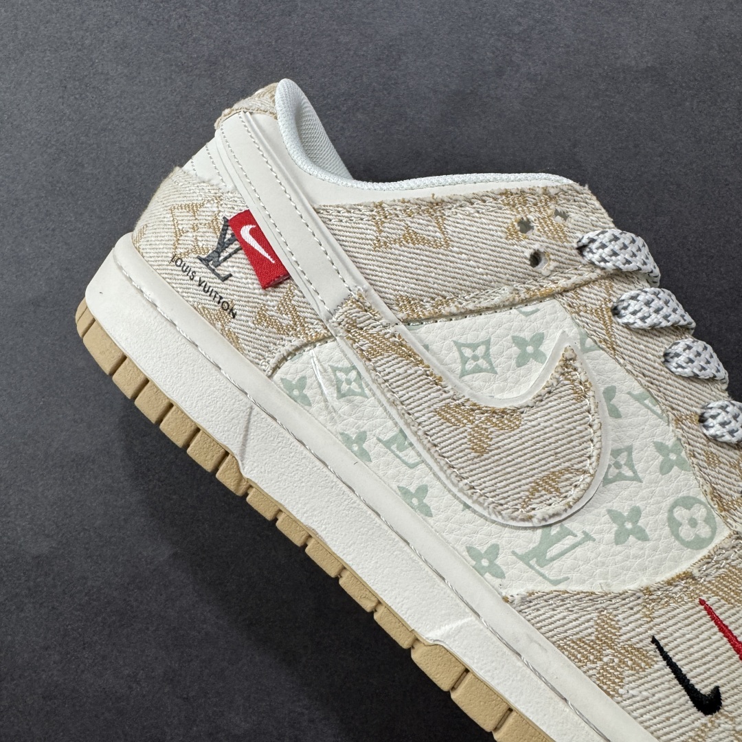 图片[6]-【定制版】Nike SB Dunk Low LV联名 卡其牛仔 周年高端定制 低帮休闲板鞋 YX5066-377 #定制鞋盒 大厂纯原品质出货 超高清洁度 皮料切割干净无任何毛边 细节完美 尺码：36 36.5 37.5 38 38.5 39 40 40.5 41 42 42.5 43 44 44.5 45 编码：HXSB330340-选品中心