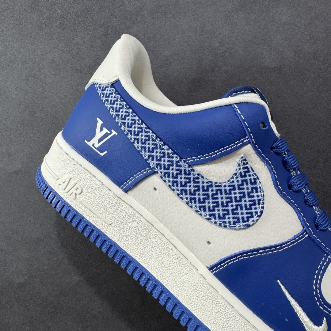 260 定制版NIke Air Force 1 '07 Low “LV联名——花纹蓝勾”空军一号 低帮 运动鞋 休闲鞋 KK1988-092
