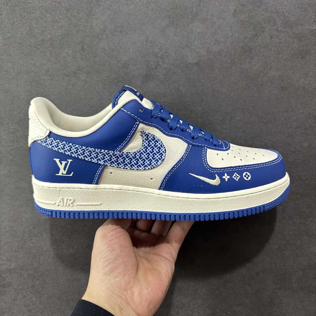 260 定制版NIke Air Force 1 '07 Low “LV联名——花纹蓝勾”空军一号 低帮 运动鞋 休闲鞋 KK1988-092