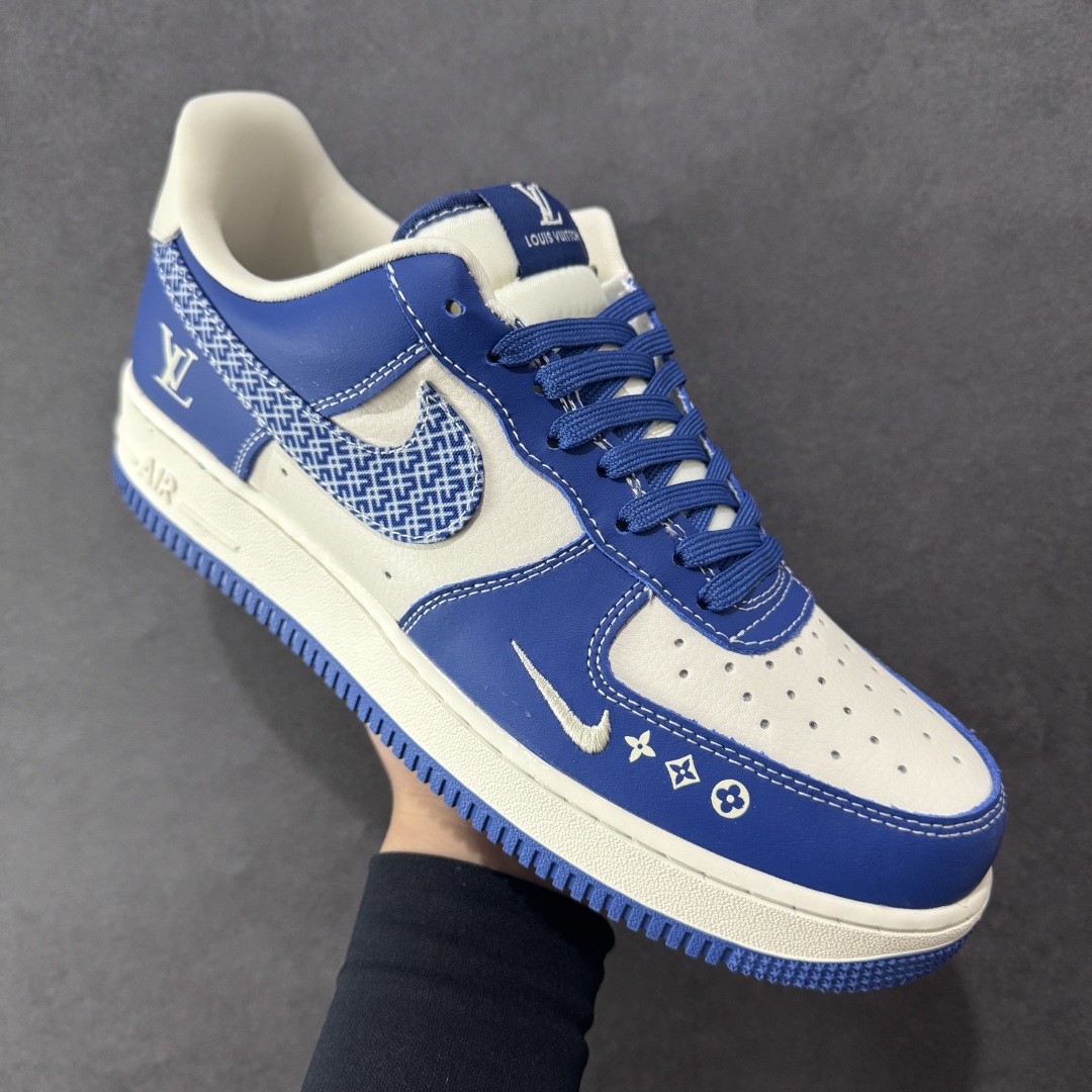 260 定制版NIke Air Force 1 '07 Low “LV联名——花纹蓝勾”空军一号 低帮 运动鞋 休闲鞋 KK1988-092