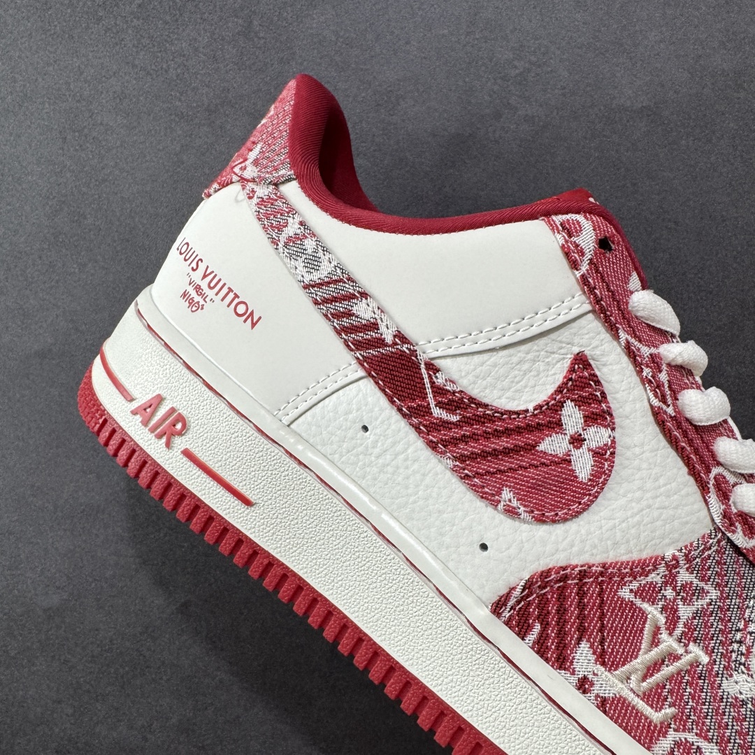 定制版Nike Air Force 1'07 Low LV联名 灰红牛仔 空军一号低帮休闲板鞋  SC9207-541