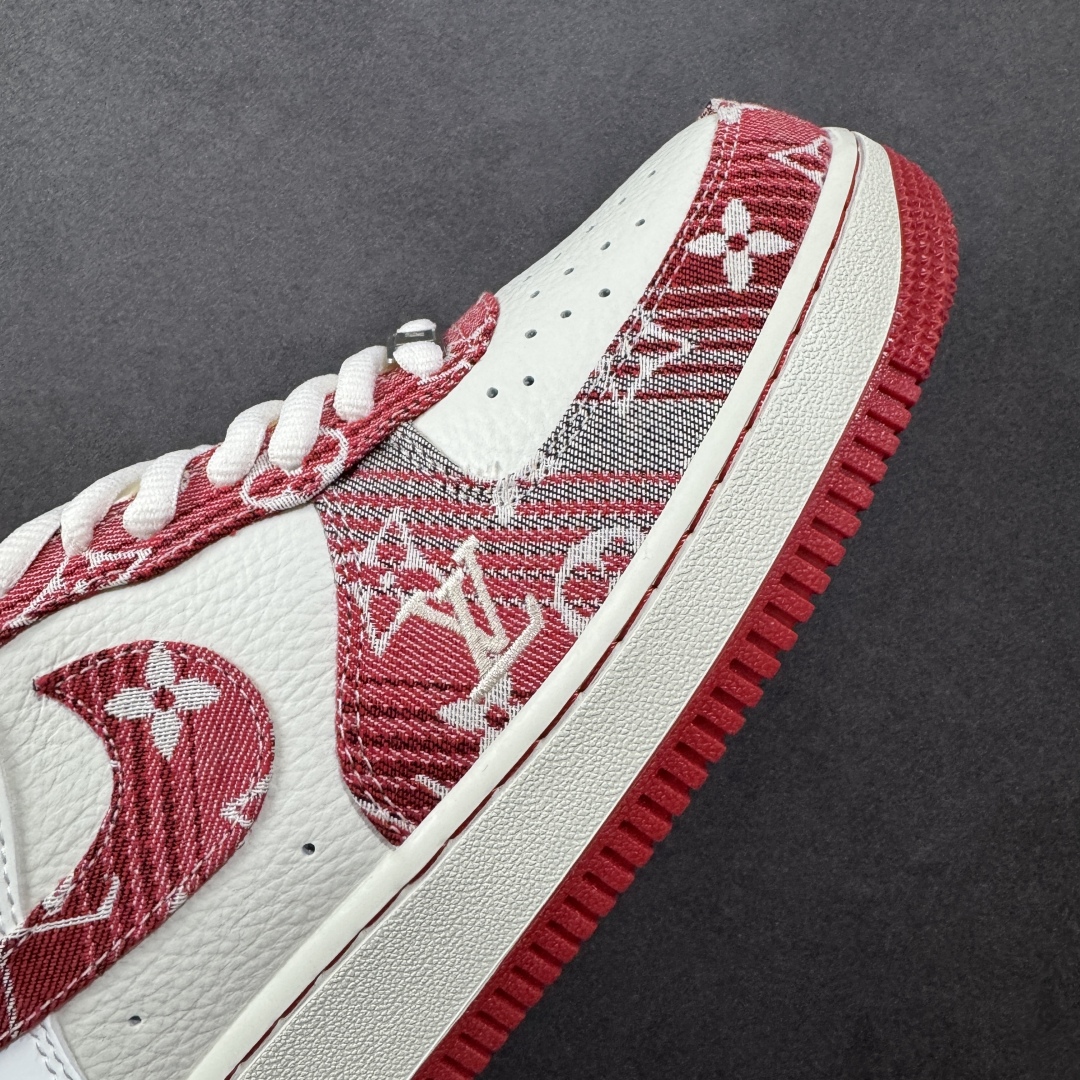 定制版Nike Air Force 1'07 Low LV联名 灰红牛仔 空军一号低帮休闲板鞋  SC9207-541