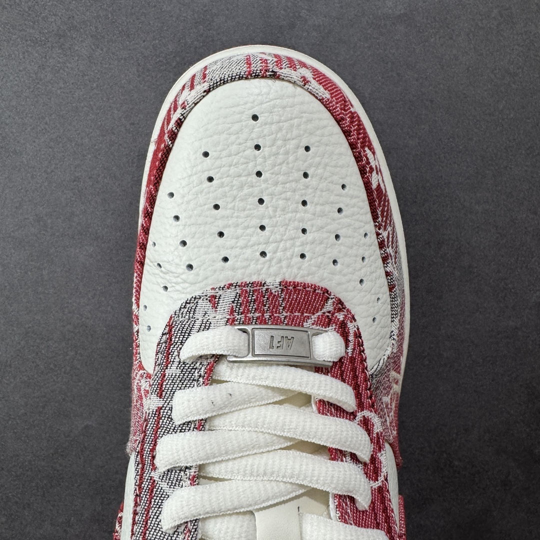 定制版Nike Air Force 1'07 Low LV联名 灰红牛仔 空军一号低帮休闲板鞋  SC9207-541
