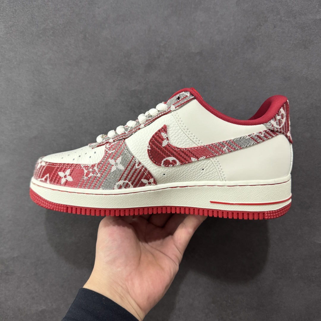 定制版Nike Air Force 1'07 Low LV联名 灰红牛仔 空军一号低帮休闲板鞋  SC9207-541