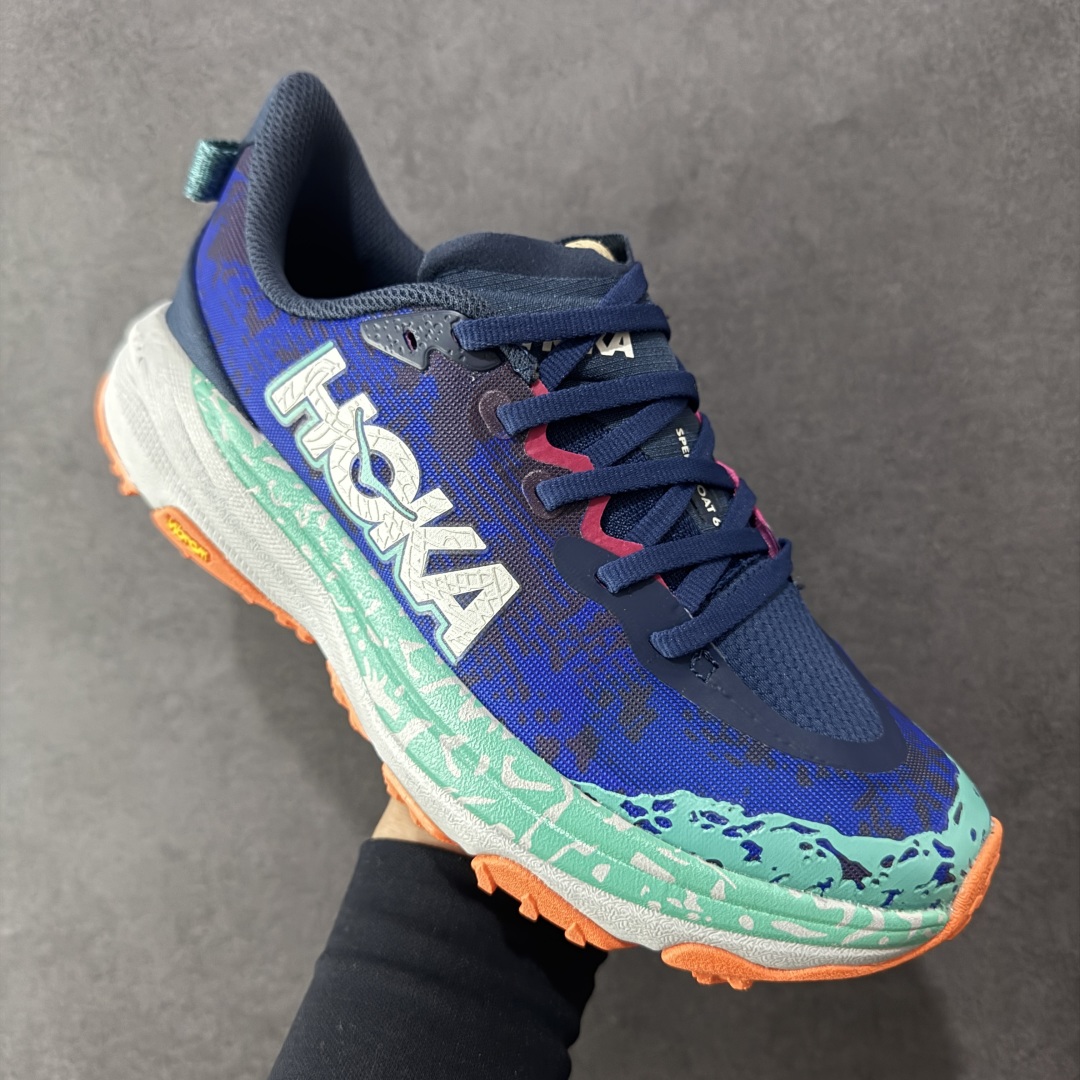 图片[3]-【FS版】HOKA ONE ONE M Speedgoat 6 低帮专业越野跑步鞋 相较于前几代Mafate包裹感更好跟Speedgoat(快速羚羊)系列比起来更加舒适鞋底防滑性能在下坡的石板台阶和原始路面都有很好的表现 HOKA血统属性厚底设计 在快速下坡时起到缓震保护作用减少重力给予脚踝、膝部、髋关节等处带来的冲击力 货号： 1147811/VYM-选品中心