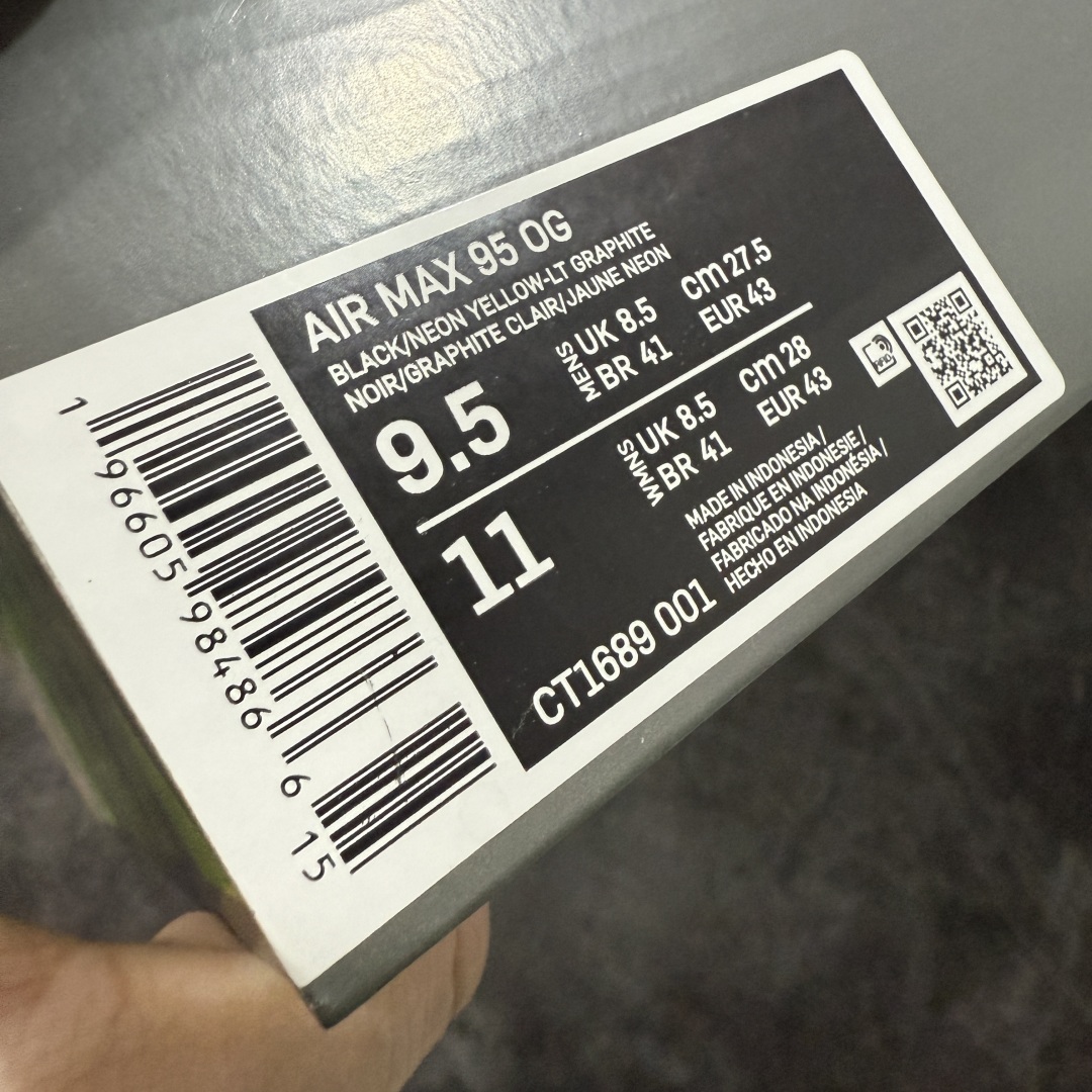 图片[9]-【EM纯原/小绿x】NK Air Max 95 OG 联名复古舒适气垫运动鞋 CT1689-001 全部配色 原鞋开发生产 高度还原 一眼ZP既视感 男女鞋真标半码制 原楦原纸版数据开发 环保进口透气牛皮革材质 高弹EVA缓震中底组合开窗式Air气垫装置 外置防滑耐磨橡胶外底❗ 尺码：36 37.5 38 38.5 39 40 40.5 41 42 42.5 43 44 44.5 45 46 47.5-选品中心
