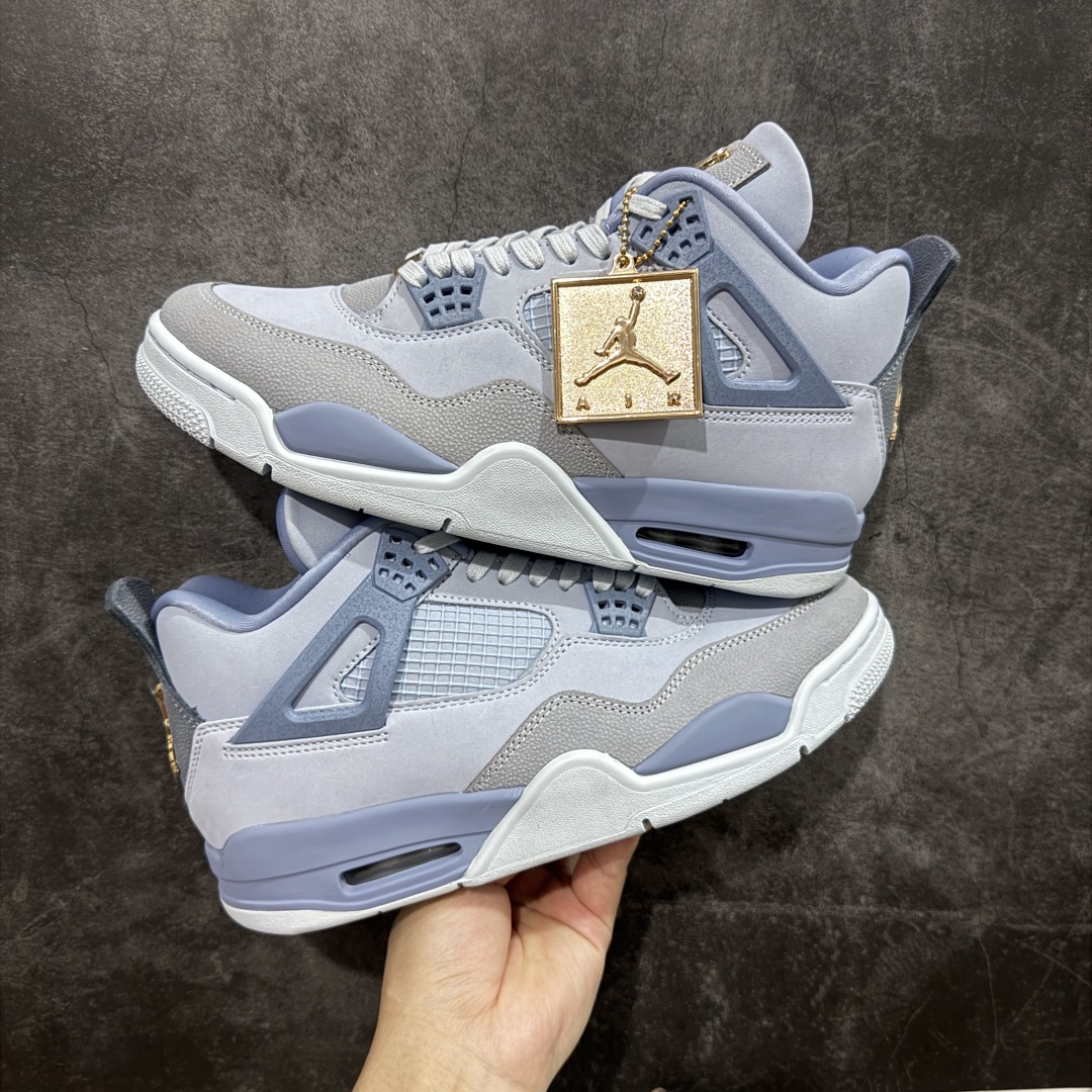  
【纯原版本】Air Jordan AJ4 UN联名蓝！
货号：HV9204-407！
尺码：40 4
