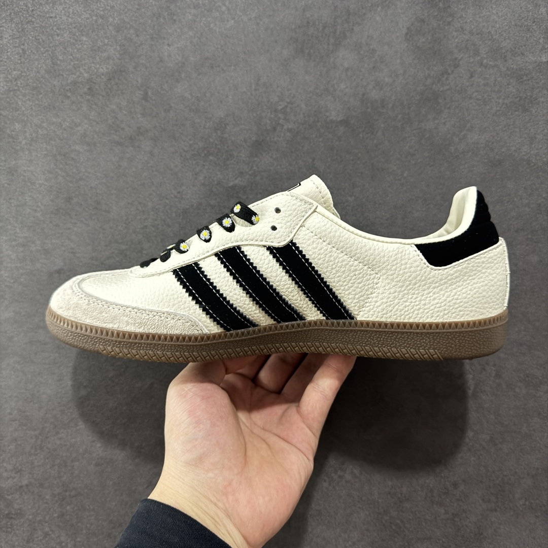 图片[2]-【定制版】adidas originals Samba OG 小雏菊 灰白黑 桑巴舞系列复古经典轻便板鞋 此款以简约大方的造型设计 给人以随性休闲的时尚格调 穿着舒适轻便，运动灵活自如 满足日常个性穿搭 货号：DX0005 尺码：36 36.5 37 38 38.5 39 40 40.5 41 42 42.5 43 44 44.5 45-选品中心
