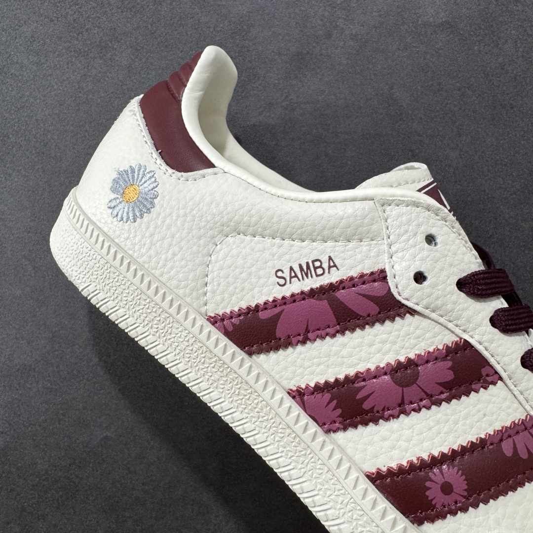 220 定制版adidoriginals Samba OG 小雏菊 灰白 桑巴舞系列复古经典轻便板鞋 DX0009