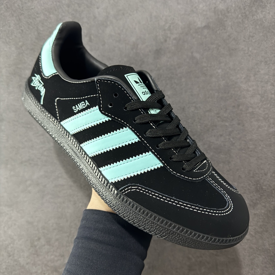 定制版adidoriginals Samba OG x stussy联名桑巴舞系列复古经典轻便板鞋  DX0002