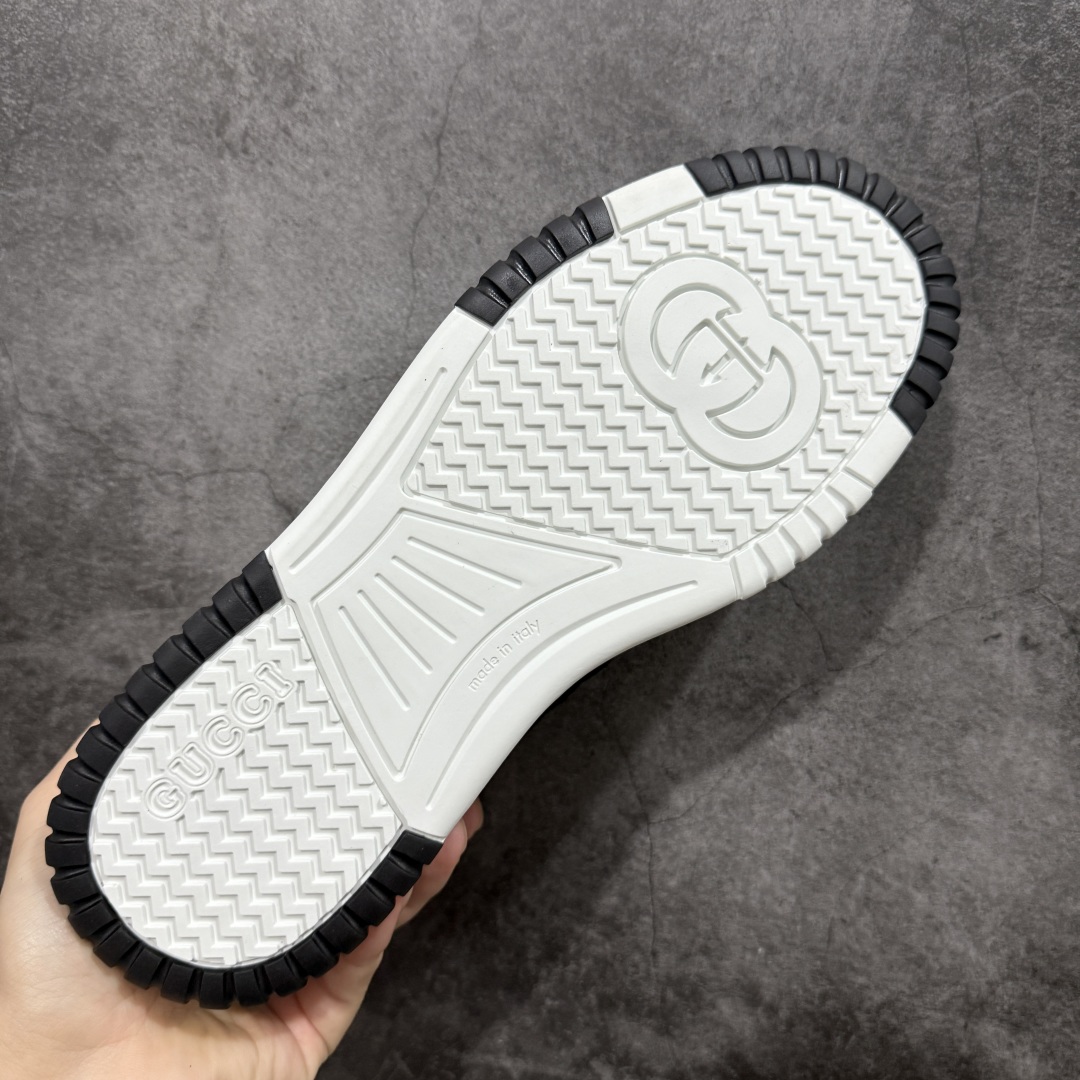 
【莞产礼盒版】古驰Gucci Re-Web Leather Sneakers 系列低帮复古百搭训练休闲