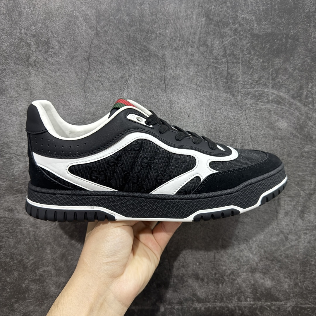 
【莞产礼盒版】古驰Gucci Re-Web Leather Sneakers 系列低帮复古百搭训练休闲
