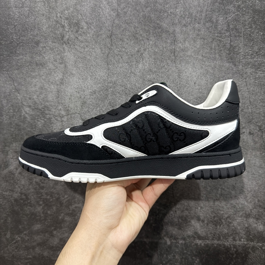 
【莞产礼盒版】古驰Gucci Re-Web Leather Sneakers 系列低帮复古百搭训练休闲
