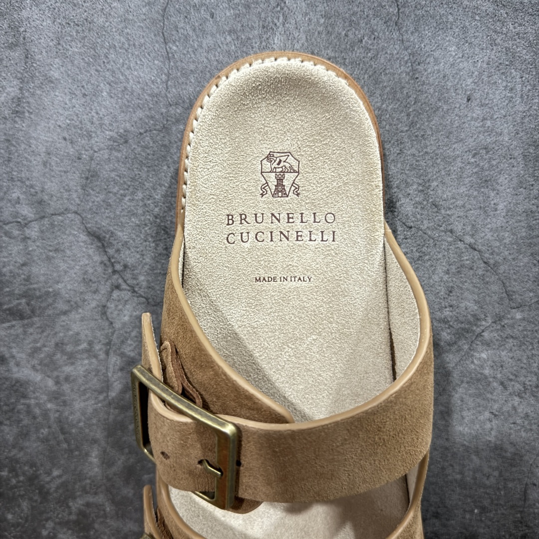 图片[7]-【佛山超a版】Brunello Cucinelli，BC 2025ss新款拖鞋出货 卡其色Logo二字麂皮凉拖，复古简约又不失时尚感，搭在任何穿搭上，都能轻松提升整体造型的精致度，每一步都走出随性自在 ，原版抽屉式包装，精致而大气i！ 面料：反毛皮 大底：超轻橡胶发泡 尺码：男款39-45-选品中心