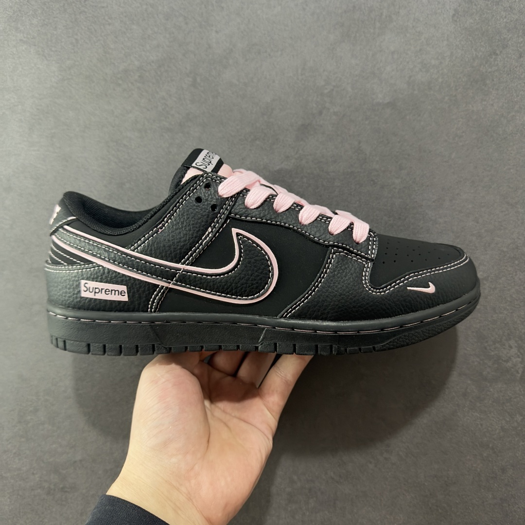 280 定制版Nike SB Dunk Low Supreme联名 全黑米线 高端定制 低帮休闲板鞋 QW5836-014