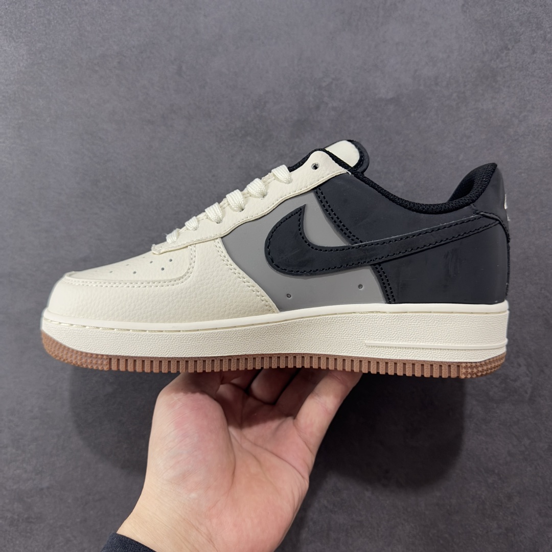 定制版Nike Air Force 1 '07 Low “巴黎世家联名——米灰黑生胶”空军一号 低帮 运动鞋  HJ3318-005