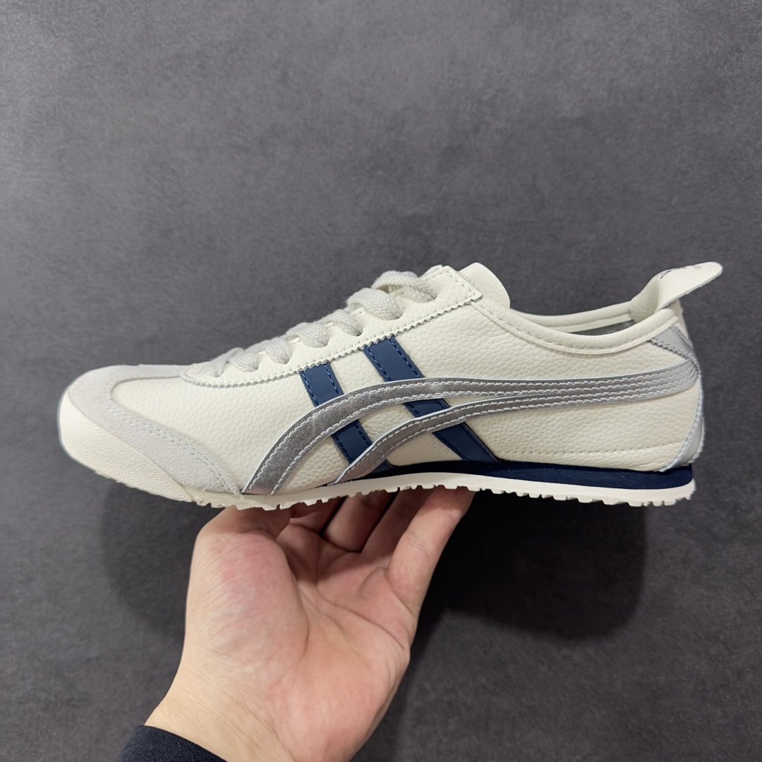 定制版OnitsukaTiger 鬼冢虎 LV联名 低帮运动休闲鞋 藏蓝银撞色条纹配色  DL408-143