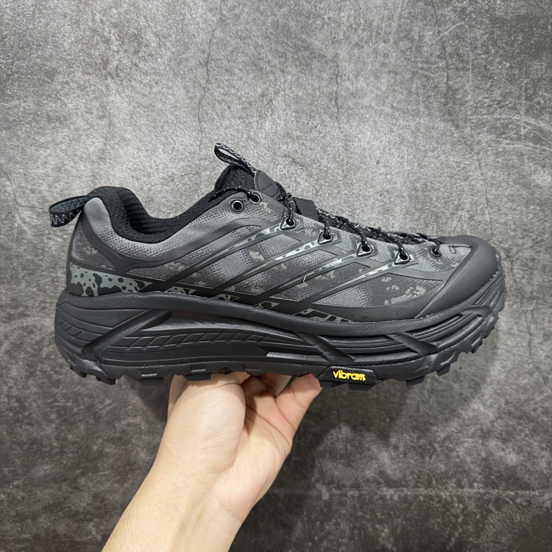  
【GX越南版】HOKA ONE ONE Mafate Three 2舒适耐磨低帮跑步鞋男女同款黑色 