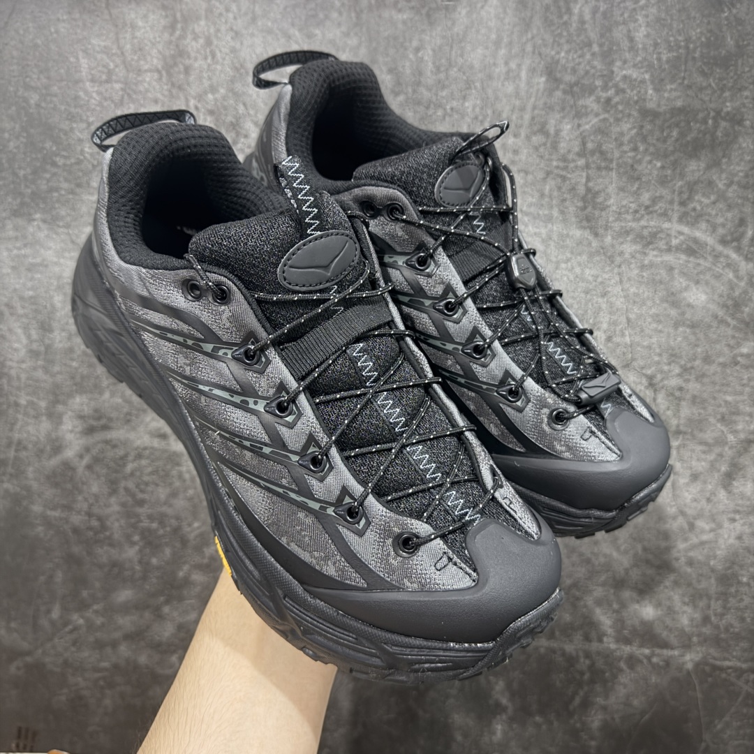 
【GX越南版】HOKA ONE ONE Mafate Three 2舒适耐磨低帮跑步鞋男女同款黑色 