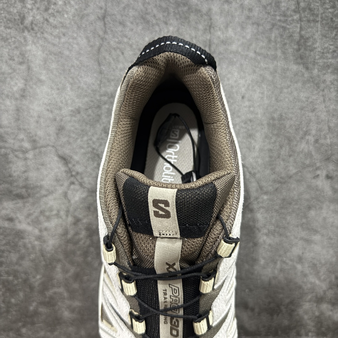 图片[8]-【纯原W1版】SALOMON XA Pro 3D Suede 灰褐色 萨洛蒙潮流越野机能户外功能鞋 纯原外贸平台特供订单 耗时半年巨作 全套原纸板楦头开发 原厂特供网布配套加持 确保原汁原味 完美呈现版型 原档数据独家私模五层组合大底 男女鞋同步官方开发 原装Ortholite轻量化鞋垫 中底布带钢印编号 原厂TPU锁扣 进口港宝加持 后跟自然饱满 还原公司包裹性 鞋面采用SENSIFT贴合技术 全方位贴合包裹脚型 鞋跟部鞋底牵引设计 提供强大的抓地性能 更适应野外崎岖不平的道路 其3D ADVANCED CHASSIS底盘 材料轻量大化 钉齿设计更具稳定性 防护性 鞋底易磨损区运用CONTAGRIP高耐磨材料 应对城市硬质路面长距离跑考验 尺码：36 36.5 37.5 38 38.5 39 40 40.5 41 42 42.5 43 44 44.5 45-选品中心