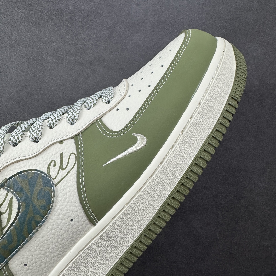 定制版Nike Air Force 1'07 Low 古驰联名 草绿 空军一号低帮休闲板鞋  KK1988-094