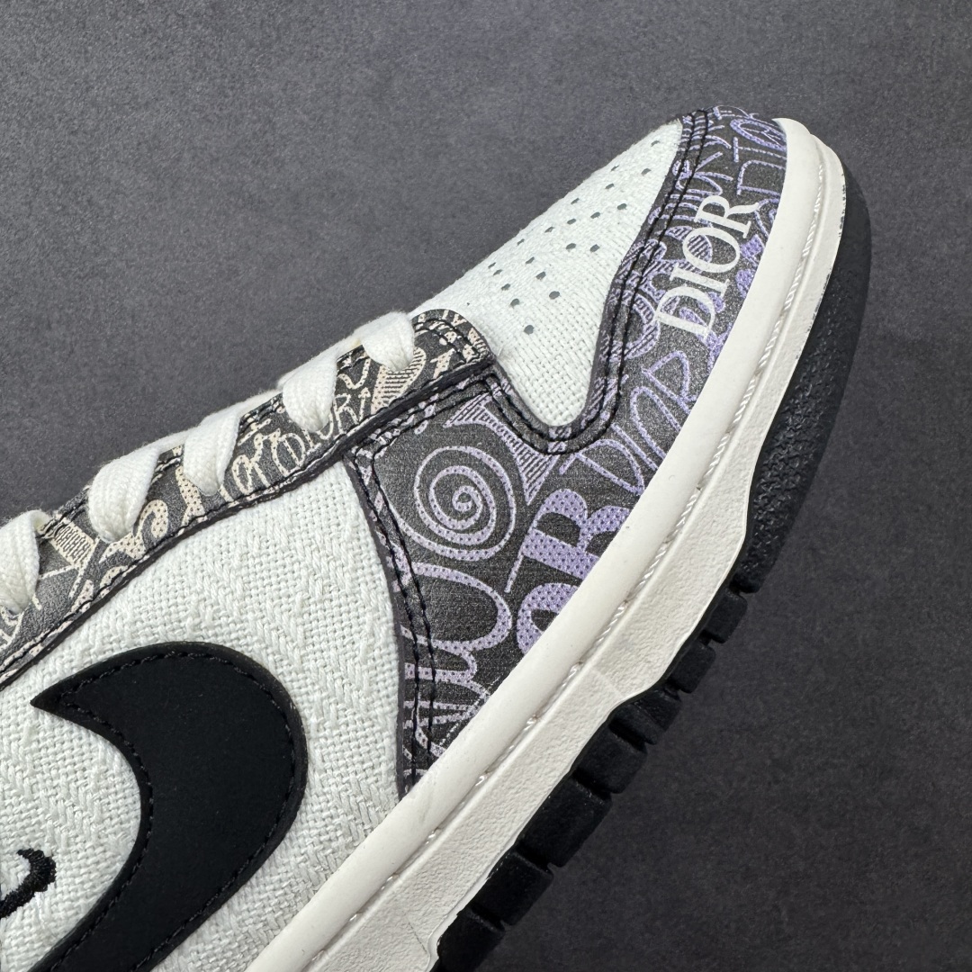 
【定制版】Nike SB Dunk Low “Dior 联名—白紫渐变四勾”高端定制 低帮休闲板鞋 
