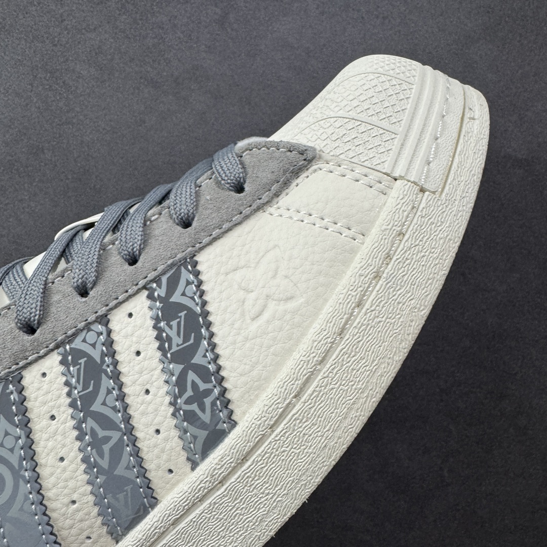 定制版AD Originals Superstar x Louis Vuitton 白灰 XS0007