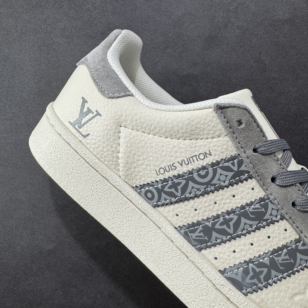 定制版AD Originals Superstar x Louis Vuitton 白灰 XS0007