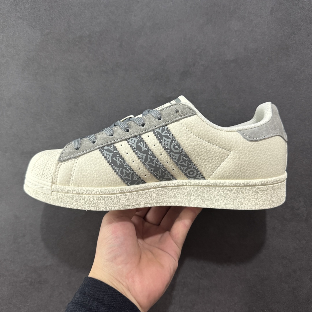 定制版AD Originals Superstar x Louis Vuitton 白灰 XS0007
