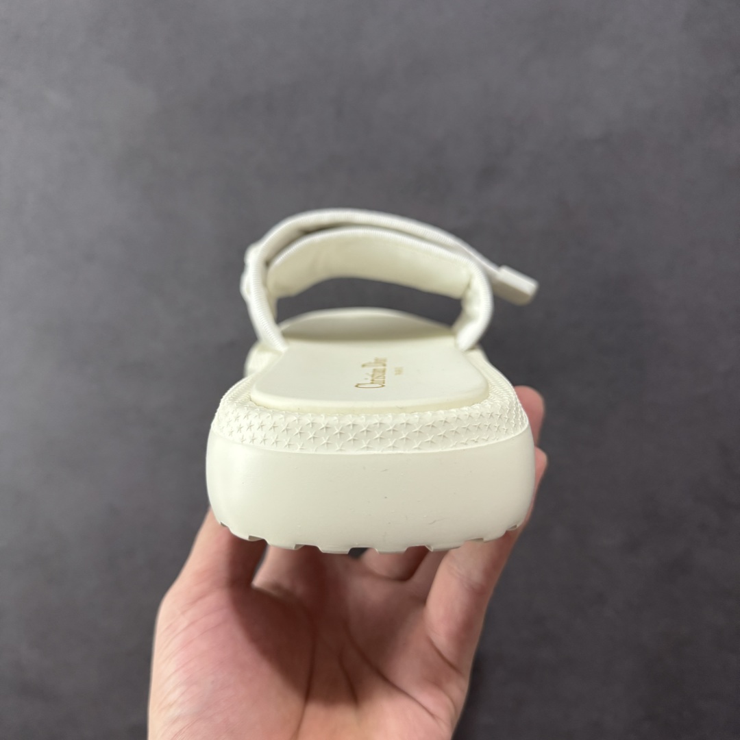 Dior迪奥 最新款 Dioriviera Dway 圆头套穿一字拖鞋 厚底 拖鞋