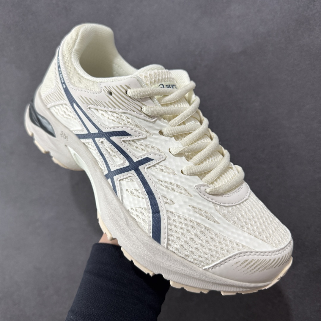 180 1 K8版本Asics 亚瑟士GEL-FLUX 4代 系列低帮城市休闲运动跑步鞋 “米白深蓝” 1011A614-102