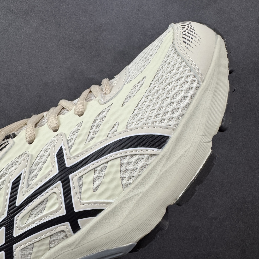1 K8版本Asics 亚瑟士GEL-FLUX 4代 系列低帮城市休闲运动跑步鞋 “米白深蓝” 1011A614-200