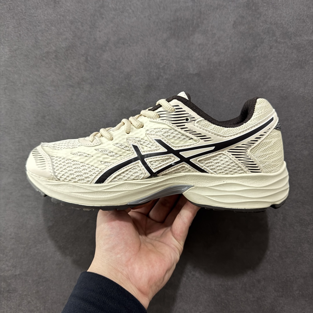 1 K8版本Asics 亚瑟士GEL-FLUX 4代 系列低帮城市休闲运动跑步鞋 “米白深蓝” 1011A614-200